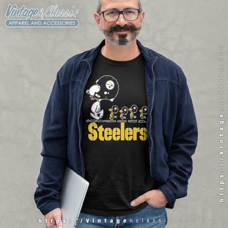 Snoopy Woodstock The Pittsburgh Steelers Long Sleeve Tee Snoopy Woodstock The Pittsburgh Steelers Long Sleeve Tee
