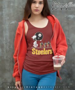 Snoopy Woodstock The Pittsburgh Steelers Shirt 5 Snoopy Woodstock The Pittsburgh Steelers Tank Top Racerback