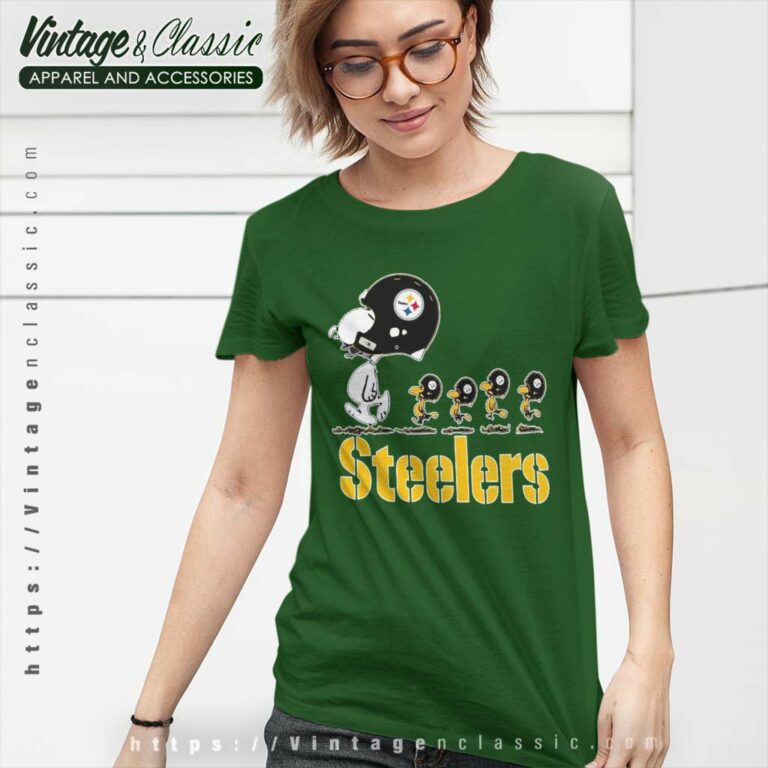 Snoopy Woodstock The Pittsburgh Steelers Women TShirt Snoopy Woodstock The Pittsburgh Steelers Women TShirt
