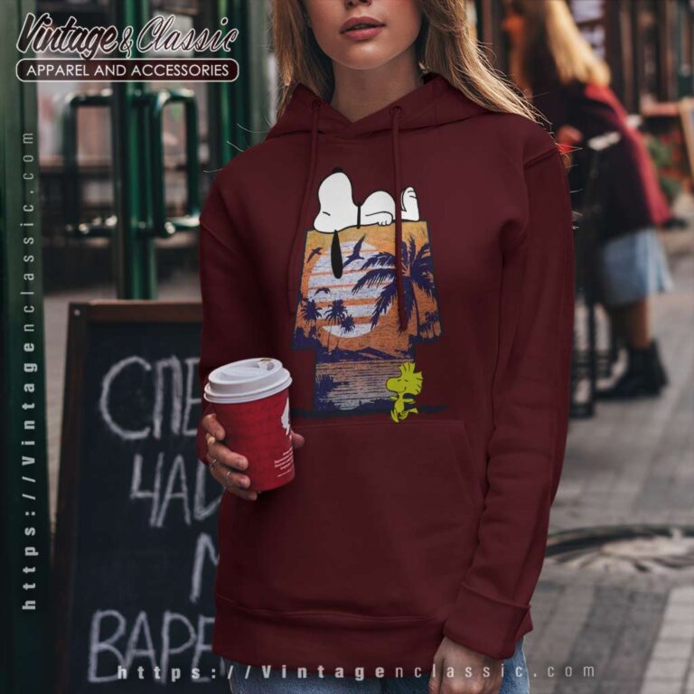 Snoopy Woodstock Tropical Graphic Hoodie Snoopy Woodstock Tropical Graphic Hoodie