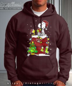 Snoopy Woodstock Virginia Tech Hokies Ugly Christmas Hoodie
