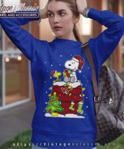 Snoopy Woodstock Virginia Tech Hokies Ugly Christmas Sweatshirt