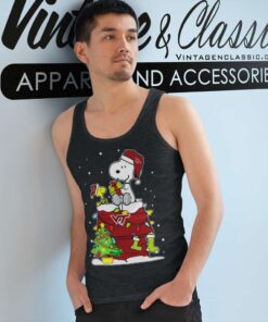 Snoopy Woodstock Virginia Tech Hokies Ugly Christmas Tank Top Racerback