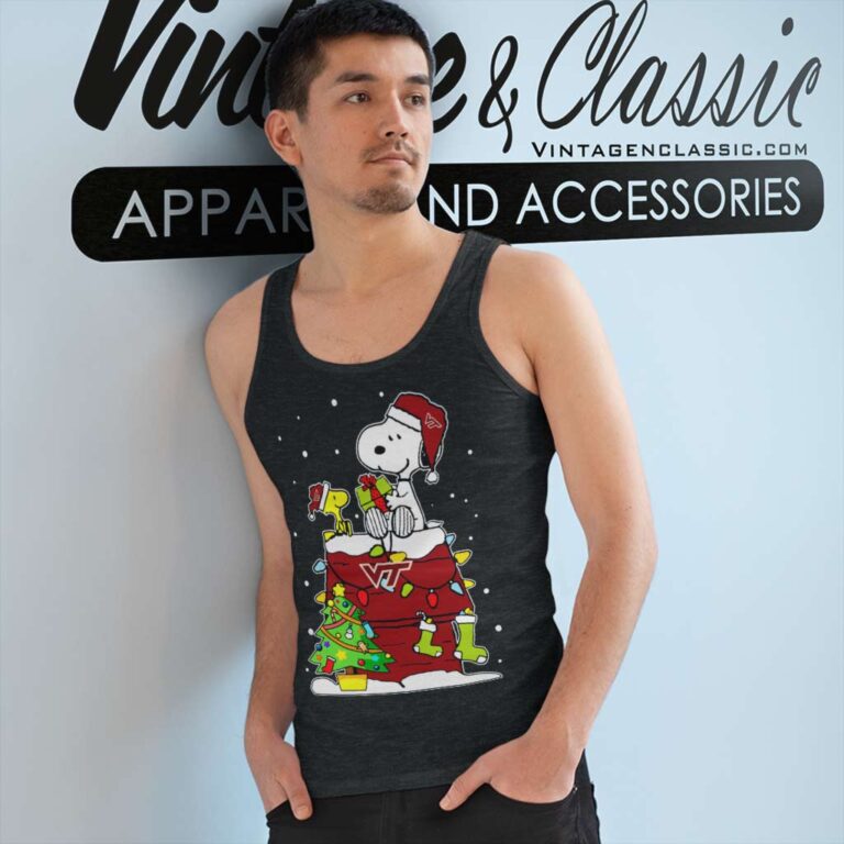 Snoopy Woodstock Virginia Tech Hokies Ugly Christmas Tank Top Racerback Snoopy Woodstock Virginia Tech Hokies Ugly Christmas Tank Top Racerback