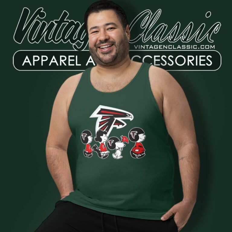Snoopy And Friends Walking Atlanta Falcon Tank Top Racerback Snoopy And Friends Walking Atlanta Falcon Tank Top Racerback