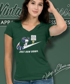 Snoopy Woodstock Washington Wizards Just Bow Down We Are Number One V Neck TShirt
