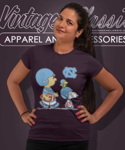 Snoopy Woodstock Wear Hat North Carolina Tar Heels Football Women T Shirt