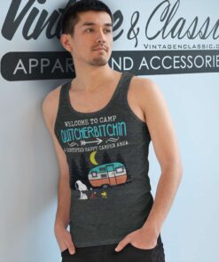 Snoopy Woodstock Welcome To Camp Quitcherbitchin Tank Top Racerback