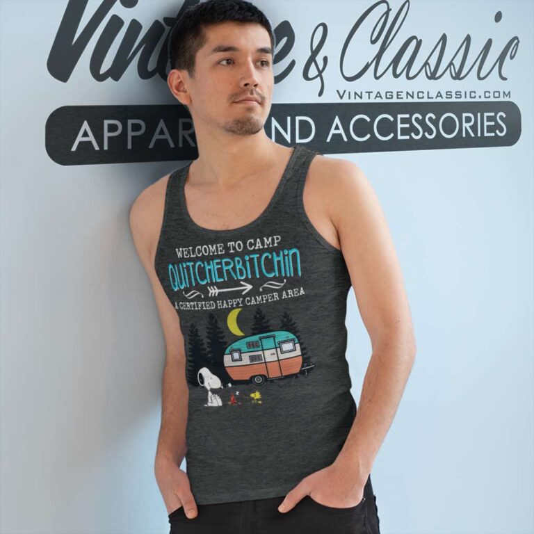 Snoopy Woodstock Welcome To Camp Quitcherbitchin Tank Top Racerback Snoopy Woodstock Welcome To Camp Quitcherbitchin Tank Top Racerback