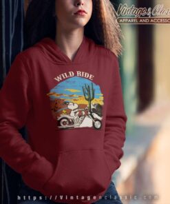 Snoopy Woodstock Wild Ride A Motorcycle Hoodie