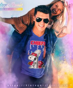 Snoopy Woodstock With Kansas City Chiefs Of Nfl Champions V Neck TShirt