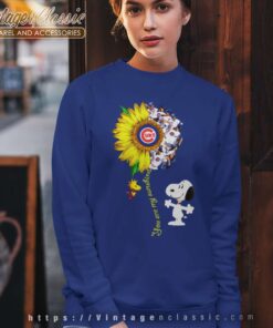 Snoopy Woodstock You Are My Sunshine Chicago Cubs Sweatshirt