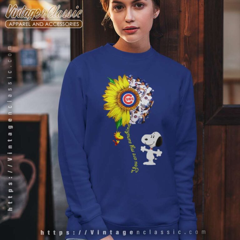 Snoopy Woodstock You Are My Sunshine Chicago Cubs Sweatshirt Snoopy Woodstock You Are My Sunshine Chicago Cubs Sweatshirt