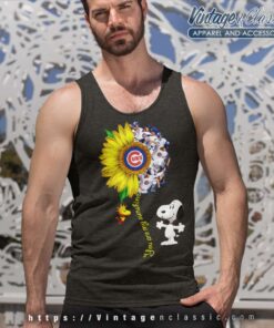 Snoopy Woodstock You Are My Sunshine Chicago Cubs Tank Top Racerback
