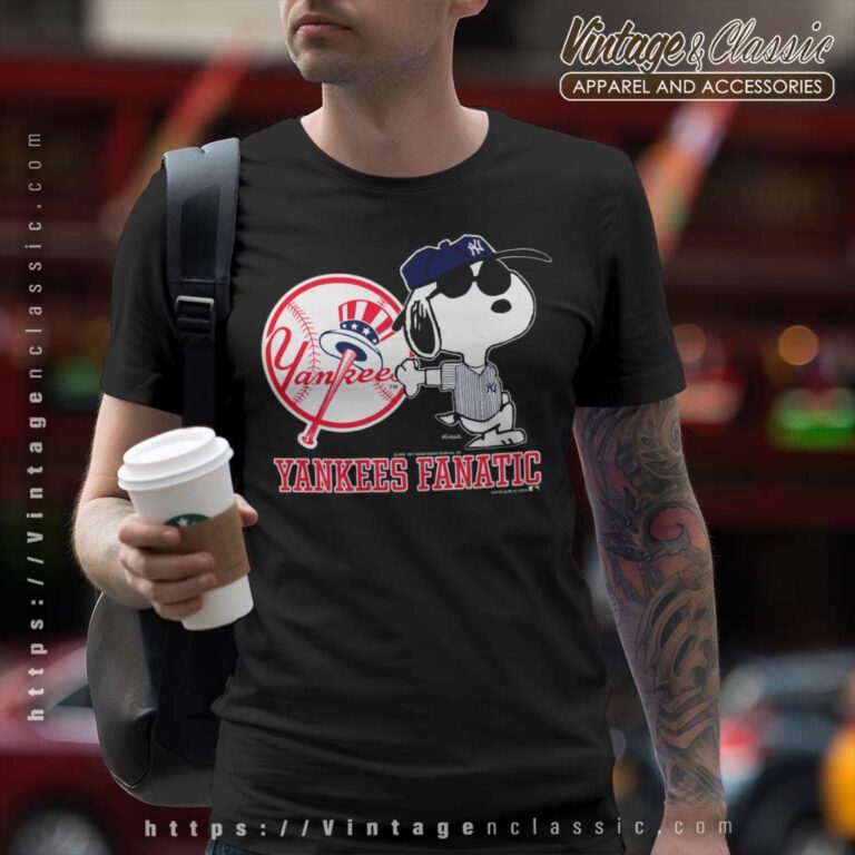 Snoopy Yankees Fanatic MLB T Shirt Snoopy Yankees Fanatic MLB T Shirt