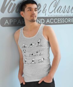 Snoopy Yoga Poses Tank Top Racerback