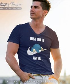 Snorlax Nike Just Do It Later V Neck TShirt