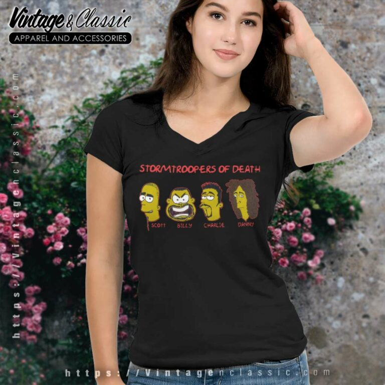 Sod Stormtroopers Of Death Simpsons V Neck TShirt Sod Stormtroopers Of Death Simpsons V Neck TShirt