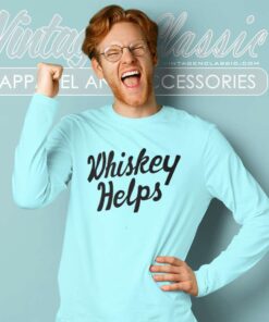 Solid Threads Whiskey Helps Long Sleeve Tee