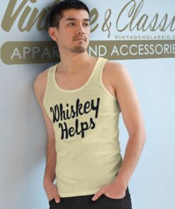 Solid Threads Whiskey Helps Tank Top Racerback
