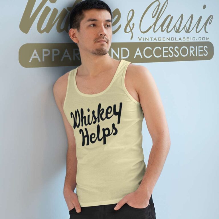 Solid Threads Whiskey Helps Tank Top Racerback Solid Threads Whiskey Helps Tank Top Racerback