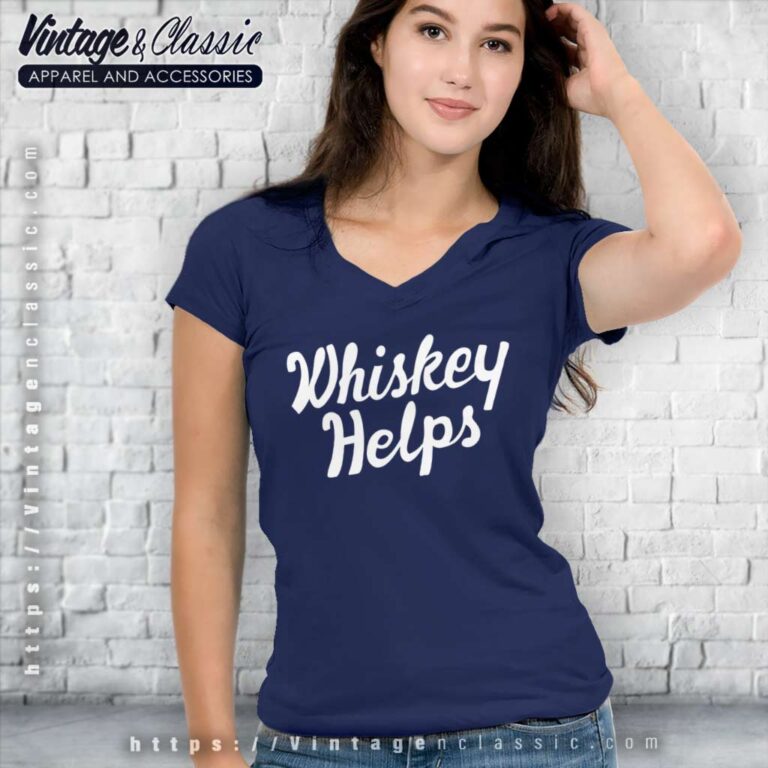 Solid Threads Whiskey Helps V Neck TShirt Solid Threads Whiskey Helps V Neck TShirt