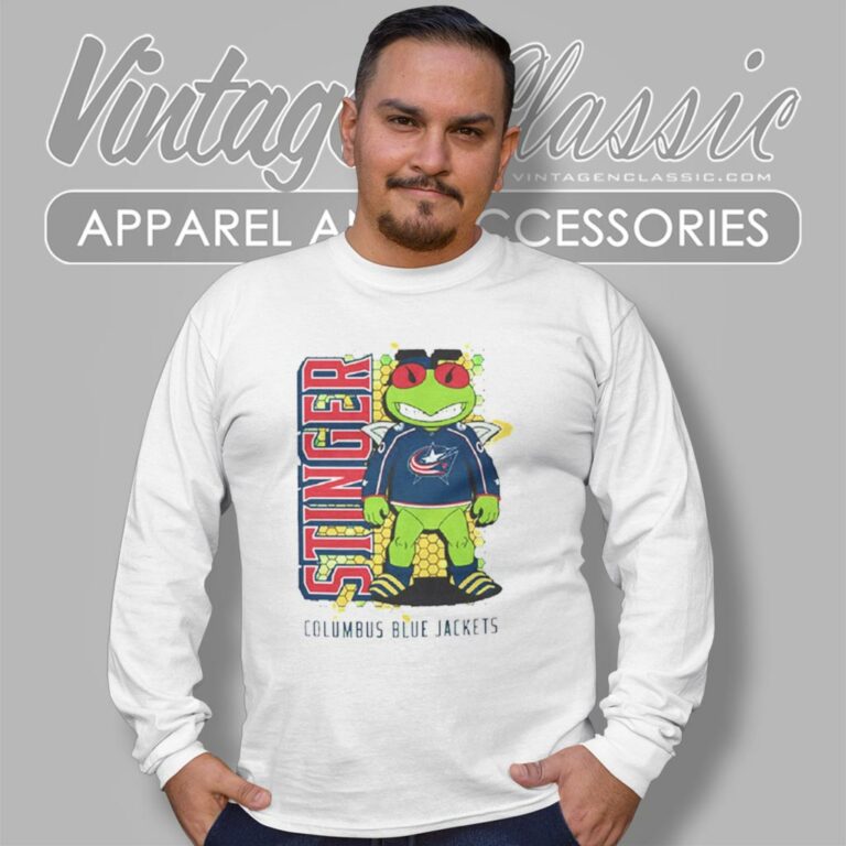 Something Inked Stinger Columbus Blue Jackets Long Sleeve Tee Something Inked Stinger Columbus Blue Jackets Long Sleeve Tee