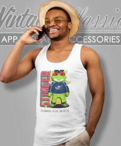 Something Inked Stinger Columbus Blue Jackets Tank Top Racerback