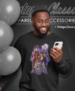 Son Goku And Vegeta As Iron Man And Captain America Sweatshirt