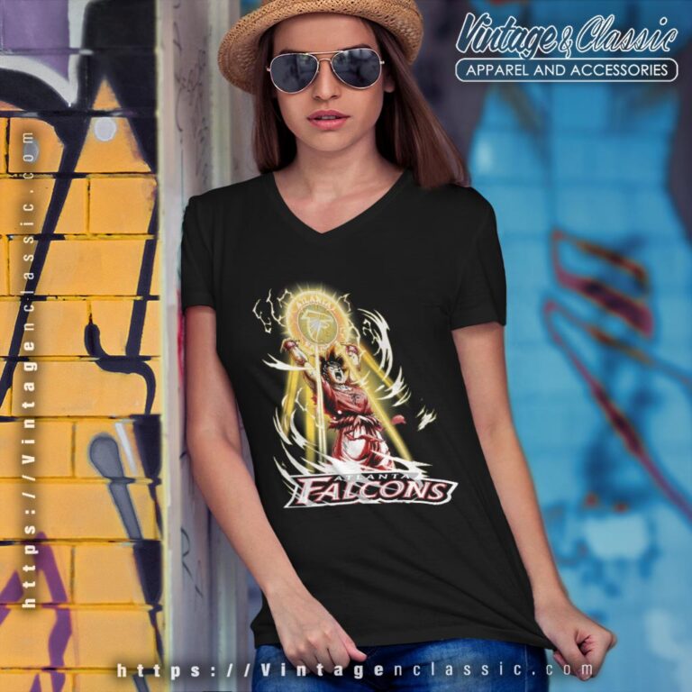 Son Goku Atlanta Falcons Shirt V Neck TShirt Son Goku Atlanta Falcons Shirt V Neck TShirt