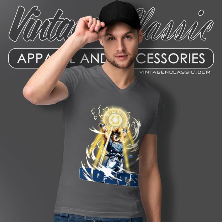Son Goku Indianapolis Colts Shirt V Neck TShirt Son Goku Indianapolis Colts Shirt V Neck TShirt