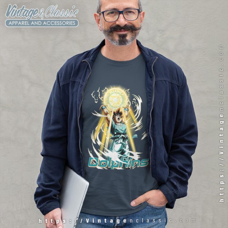 Son Goku Miami Dolphins Shirt Long Sleeve Tee Son Goku Miami Dolphins Shirt Long Sleeve Tee