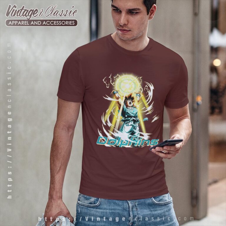 Son Goku Miami Dolphins Shirt T shirt Son Goku Miami Dolphins Shirt T shirt