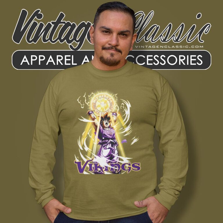 Son Goku Minnesota Vikings Shirt Long Sleeve Tee Son Goku Minnesota Vikings Shirt Long Sleeve Tee