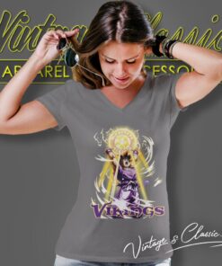 Son Goku Minnesota Vikings Shirt 6 Son Goku Minnesota Vikings Shirt V Neck TShirt