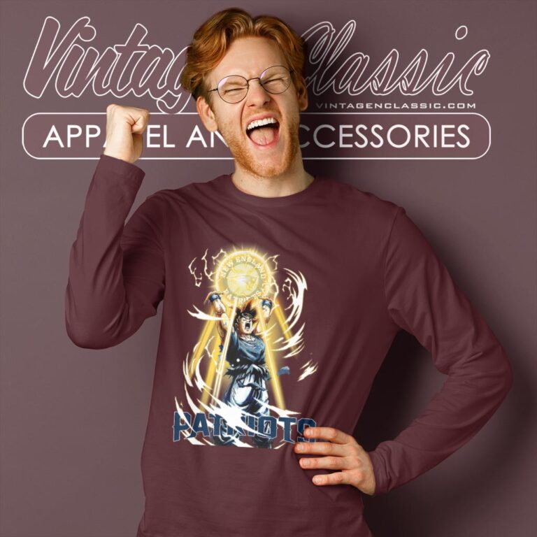 Son Goku New England Patriots Shirt Long Sleeve Tee Son Goku New England Patriots Shirt Long Sleeve Tee