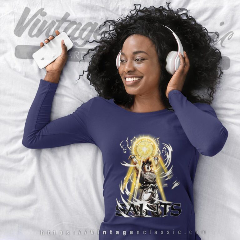 Son Goku New Orleans Saints Shirt Long Sleeve Tee Son Goku New Orleans Saints Shirt Long Sleeve Tee