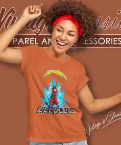 Son Goku Powering Up In Energy Los Angeles Chargers Women T Shirt