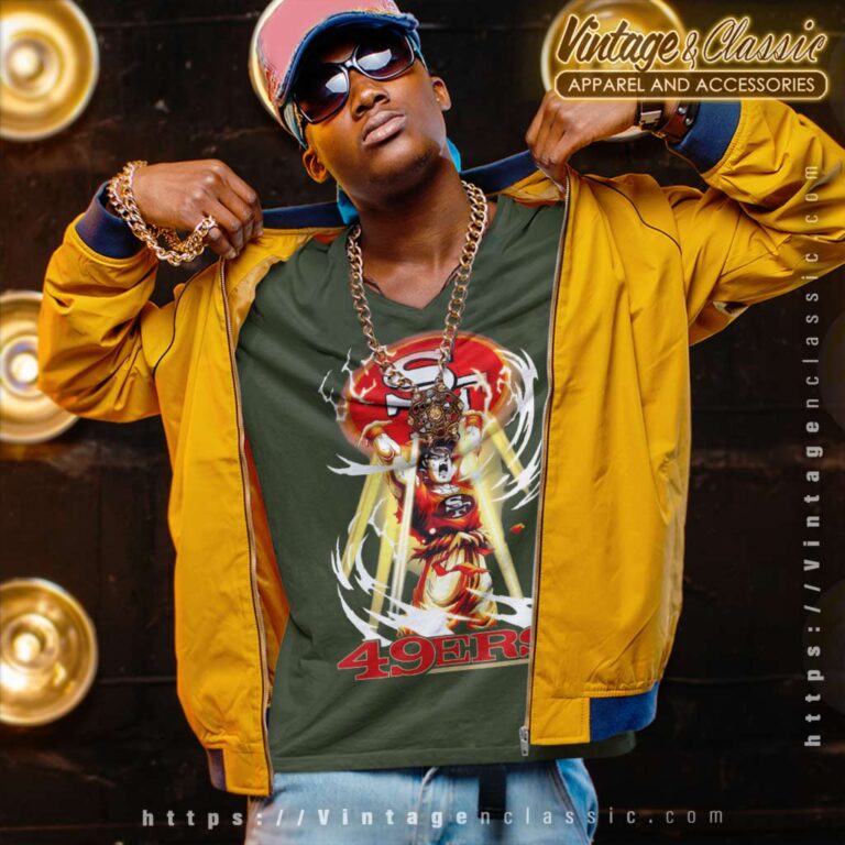 Son Goku San Francisco 49ers V Neck TShirt Son Goku San Francisco 49ers V Neck TShirt