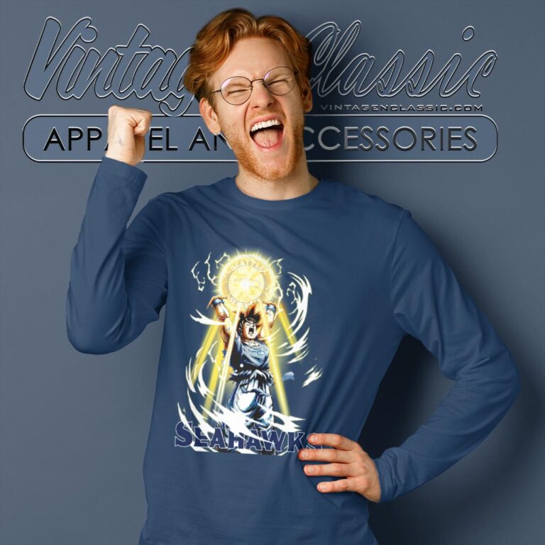 Son Goku Seattle Seahawks Shirt Long Sleeve Tee Son Goku Seattle Seahawks Shirt Long Sleeve Tee