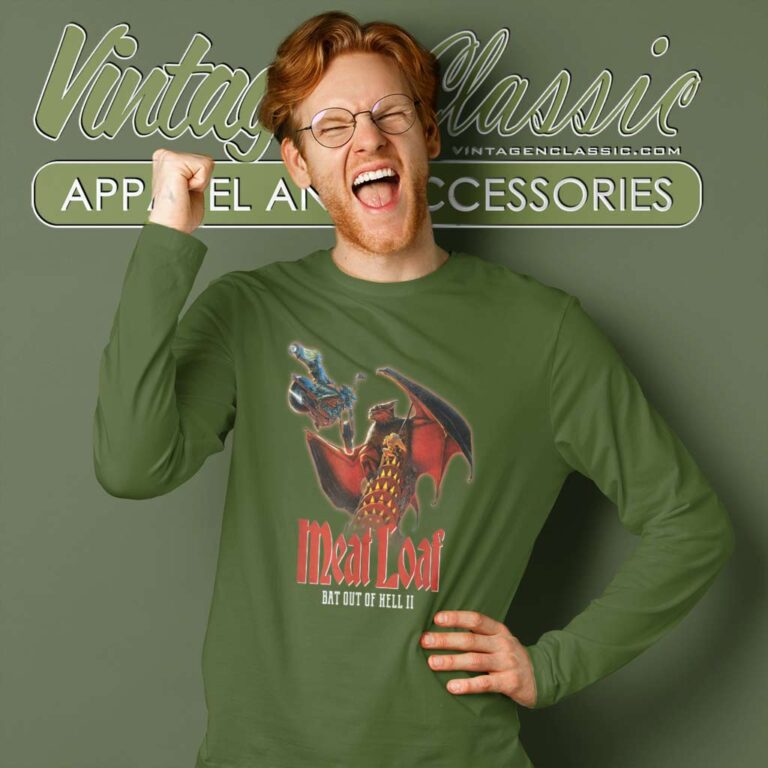 Song Bat Out Of Hell Ii Back Into Hell Meat Loaf Long Sleeve Tee Song Bat Out Of Hell Ii Back Into Hell Meat Loaf Long Sleeve Tee