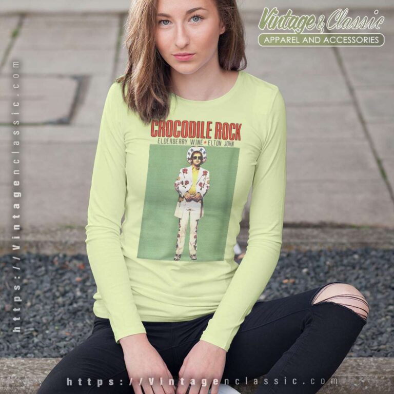 Song Crocodile Rock Elton John Long Sleeve Tee Song Crocodile Rock Elton John Long Sleeve Tee