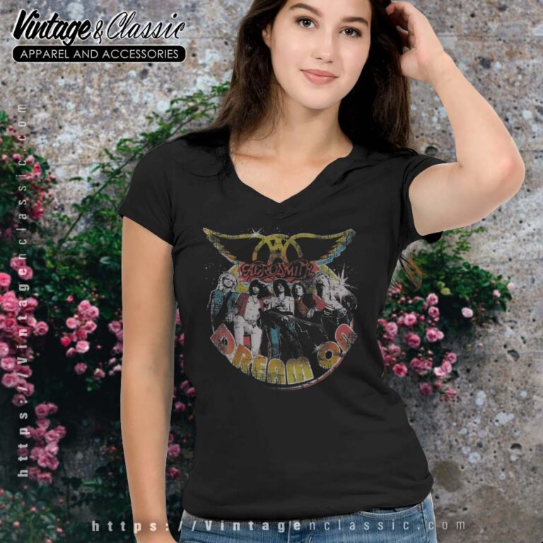 Song Dream On Portrait Aerosmith Vneck Song Dream On Portrait Aerosmith Vneck
