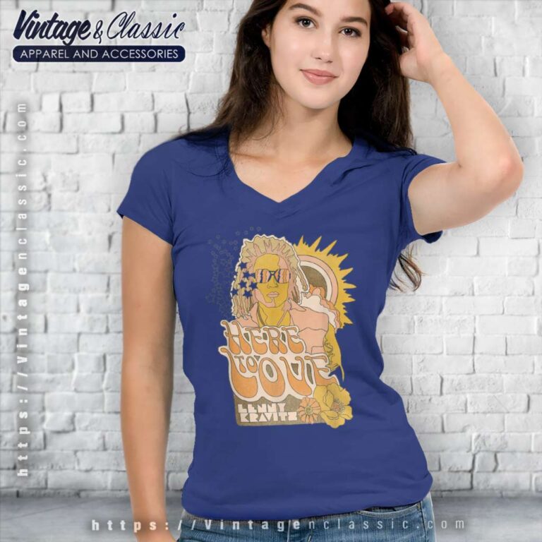 Song Here To Love Lenny Kravitz V Neck TShirt Song Here To Love Lenny Kravitz V Neck TShirt