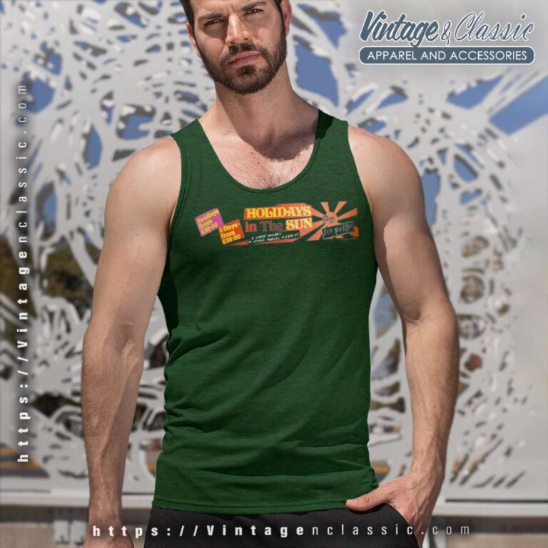 Song Holidays In The Sun Black Sex Pistols Tank Top Racerback Song Holidays In The Sun Black Sex Pistols Tank Top Racerback