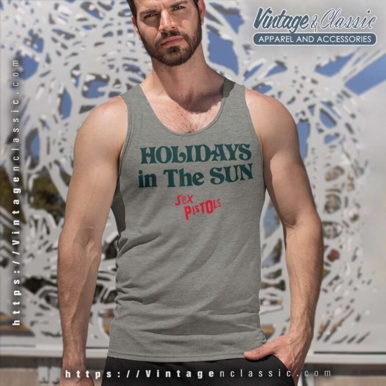 Song Holidays In The Sun White Sex Pistols Tank Top Racerback Song Holidays In The Sun White Sex Pistols Tank Top Racerback