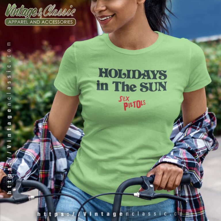 Song Holidays In The Sun White Sex Pistols Women TShirt Song Holidays In The Sun White Sex Pistols Women TShirt