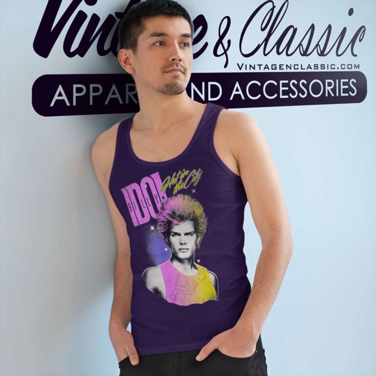 Song Hot In The City Billy Idol Tank Top Racerback Song Hot In The City Billy Idol Tank Top Racerback