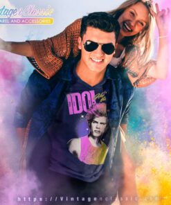 Song Hot In The City Billy Idol V Neck TShirt