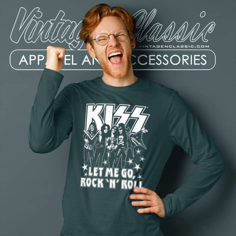 Song Let Me Go Rock N Roll Kiss Long Sleeve Tee Song Let Me Go Rock N Roll Kiss Long Sleeve Tee